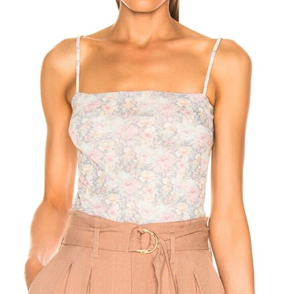 Nanushka Naomi Top Floral Tapestry Tank Pullover Womens Medium Stretch - Picture 2 of 9